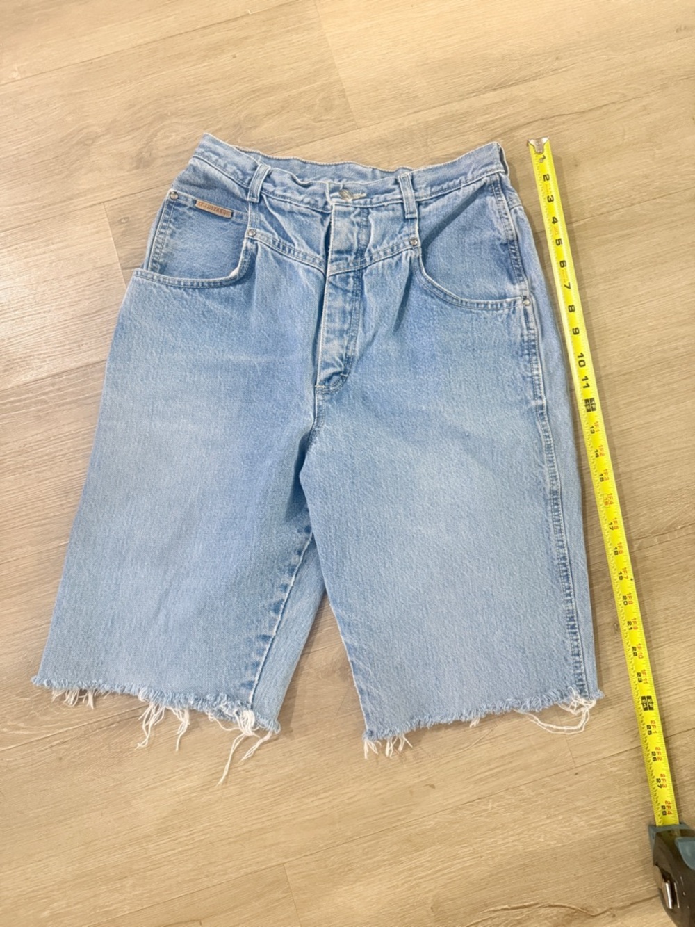 Gitano Light Blue Denim Shorts with Label Detail